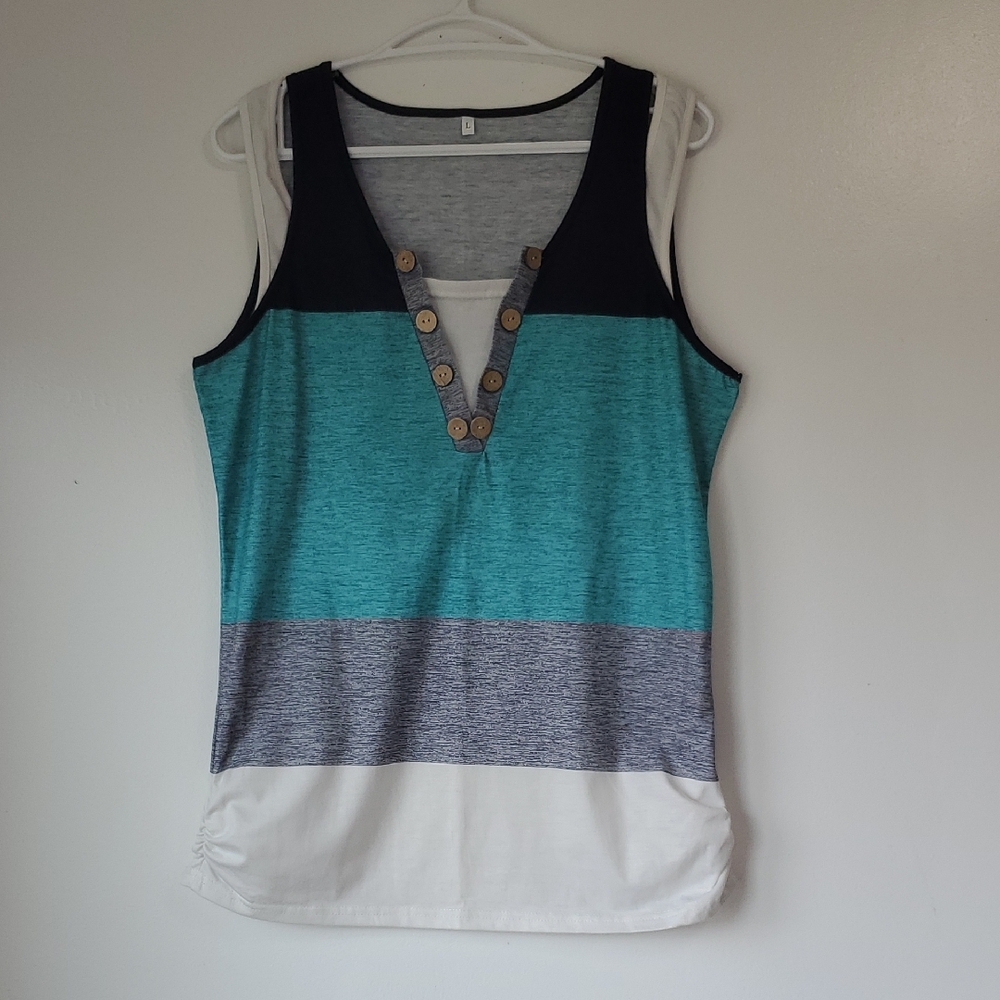 Colorblock Sleeveless Top